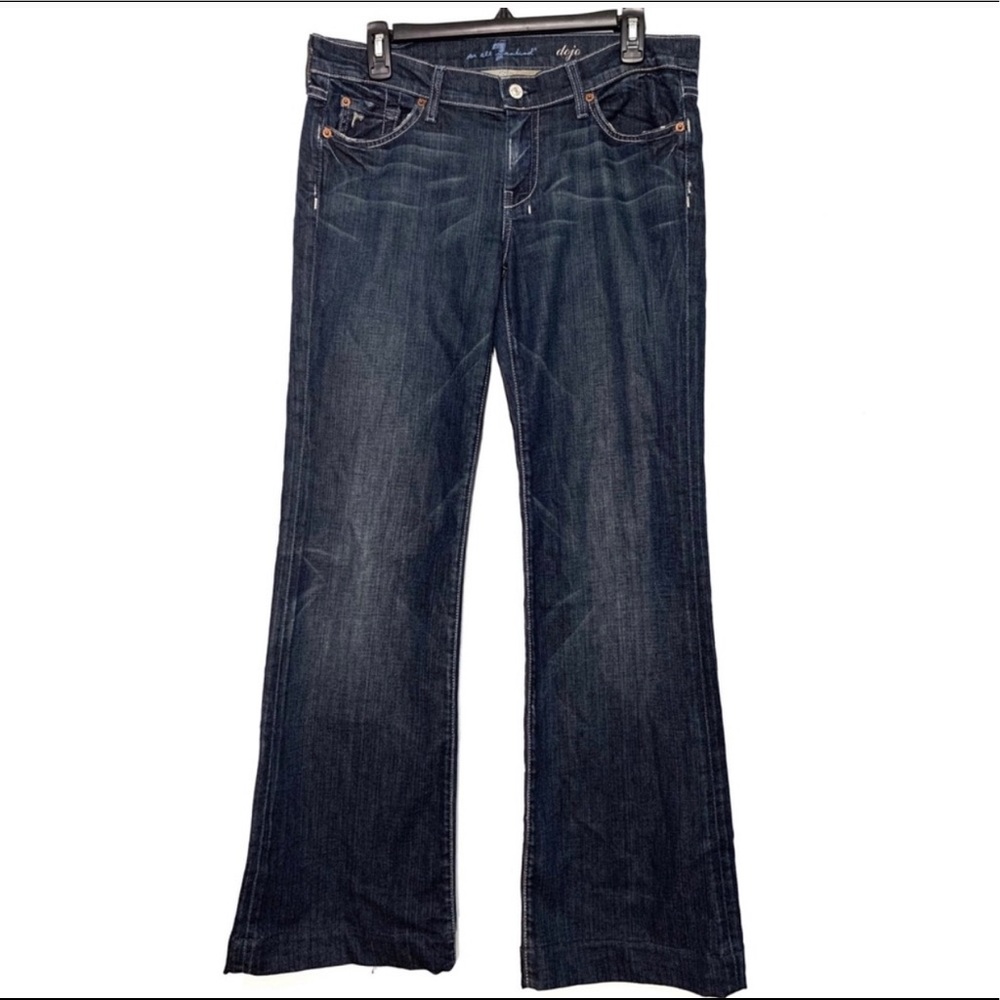 7 for all Mankind Dark Wash Dojo Flare Jeans
